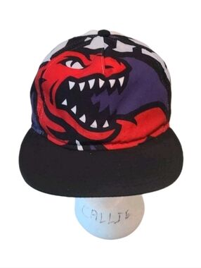 *RARE* NEW ERA Toronto Raptors AOP All Over Print Snapback Hat NBA Hardwood Y2K